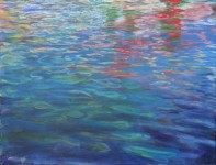 blauwe waterspiegeling blauwe waterspiegeling