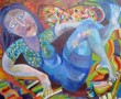 Rustend meisje Kunstwerk Rustend meisje