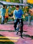 Fietser op de Dappermarkt Kunstwerk Fietser op de Dappermarkt