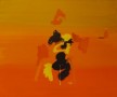 An orange desert reflection Kunstwerk An orange desert reflection