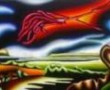 Landschap met naderend onweer Kunstwerk Landschap met naderend onweer