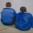 Two blue boys sitting