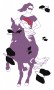 Horses are violet, butterflies are black... Kunstwerk Horses are violet, butterflies are black...