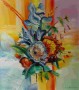 Bos bloemen Kunstwerk Bos bloemen