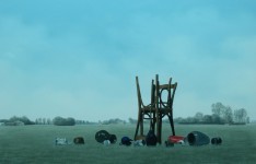 Stilleven in landschap: Thonet-stoelen Stilleven in landschap: Thonet-stoelen