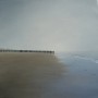 (164)paaltjes op het strand Kunstwerk (164)paaltjes op het strand