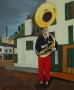 boy with tuba Kunstwerk boy with tuba