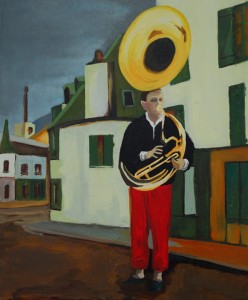 boy with tuba boy with tuba