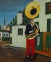 boy with tuba Kunstwerk boy with tuba