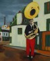 boy with tuba Kunstwerk boy with tuba