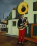 boy with tuba Kunstwerk boy with tuba