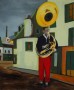 boy with tuba Kunstwerk boy with tuba