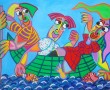 Romantische boottocht Kunstwerk Romantische boottocht