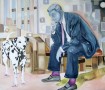 man und hund Kunstwerk man und hund