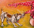 Stockingdog Kunstwerk Stockingdog