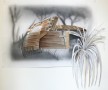 Kunstwerk hut van pallets