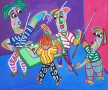 Biljarters onder elkaar Kunstwerk Biljarters onder elkaar