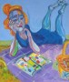 Meisje, lezend Kunstwerk Meisje, lezend