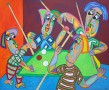 Dun over de rooie spelen Kunstwerk Dun over de rooie spelen