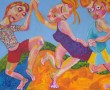 Gelukkige dans Kunstwerk Gelukkige dans