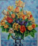 Geblokte bloemen I Geblokte bloemen I