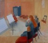 wachten op muziek Kunstwerk wachten op muziek