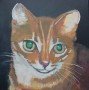 rode kat Kunstwerk rode kat