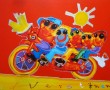 family bike rood Kunstwerk family bike rood