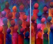 a crowd in two pieces Kunstwerk a crowd in two pieces