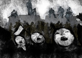 Women protesting Women protesting