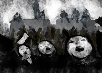 Women protesting Women protesting
