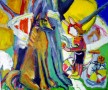 Roodkapje en haar fiets Kunstwerk Roodkapje en haar fiets