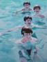 Beatles swimming Kunstwerk Beatles swimming