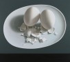 Kunstwerk Schilderij met twee eieren