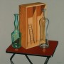 Stilleven met ladder en flessen Kunstwerk Stilleven met ladder en flessen