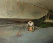 De man en de gans Kunstwerk De man en de gans