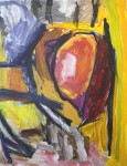 Staand abstract landschap met zon Staand abstract landschap met zon