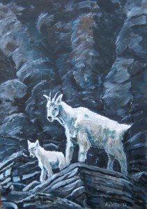 Berggeit met jong Berggeit met jong