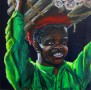 Man met bos hout Malawi Kunstwerk Man met bos hout Malawi