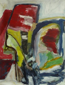 'Water-barrage' - groot rustig abstract schilderij 'Water-barrage' - groot rustig abstract schilderij