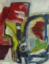 'Water-barrage' - groot rustig abstract schilderij Kunstwerk 'Water-barrage' - groot rustig abstract schilderij