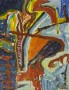 Kunstwerk 'Fête de Fauve'' - groot fauvistisch kleurrijk schilderij 