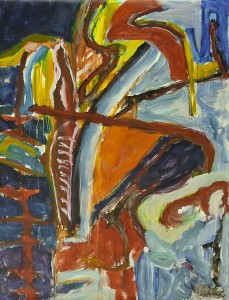 'Fête de Fauve'' - groot fauvistisch kleurrijk schilderij  'Fête de Fauve'' - groot fauvistisch kleurrijk schilderij