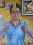 De optimist. Kunstwerk De optimist.