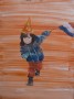 Kleine Ninja Kunstwerk Kleine Ninja