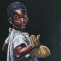meisje uit Malawi Kunstwerk meisje uit Malawi