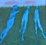 drie figuren in het gras Kunstwerk drie figuren in het gras