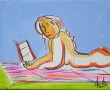 Liggend meisje Kunstwerk Liggend meisje