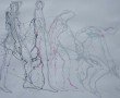 lopen en oprapen Kunstwerk lopen en oprapen