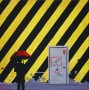 Rode paraplu Kunstwerk Rode paraplu